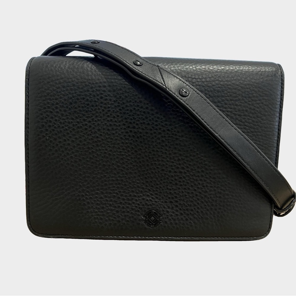 Dagne Dover Medium Andra Crossbody Bag Black Onyx Matte Black Hardware